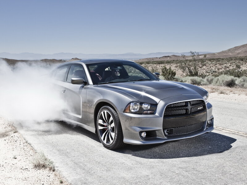 Silver Dodge Charger — Gray