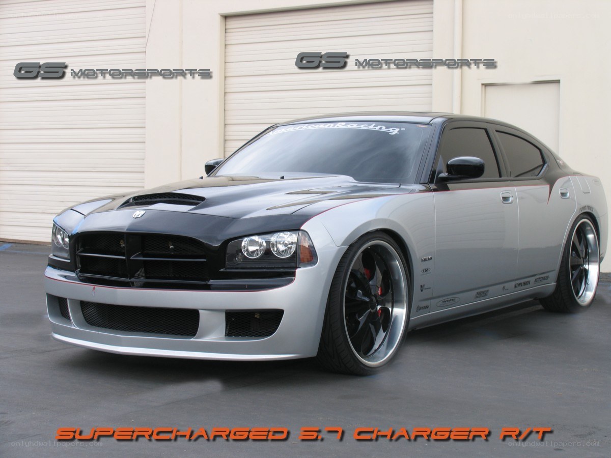 Silver Dodge Charger R/T