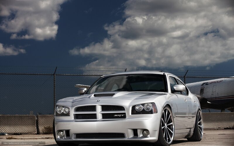 Silver Dodge Charger SRT