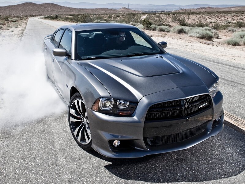 Silver Dodge Charger SRT8