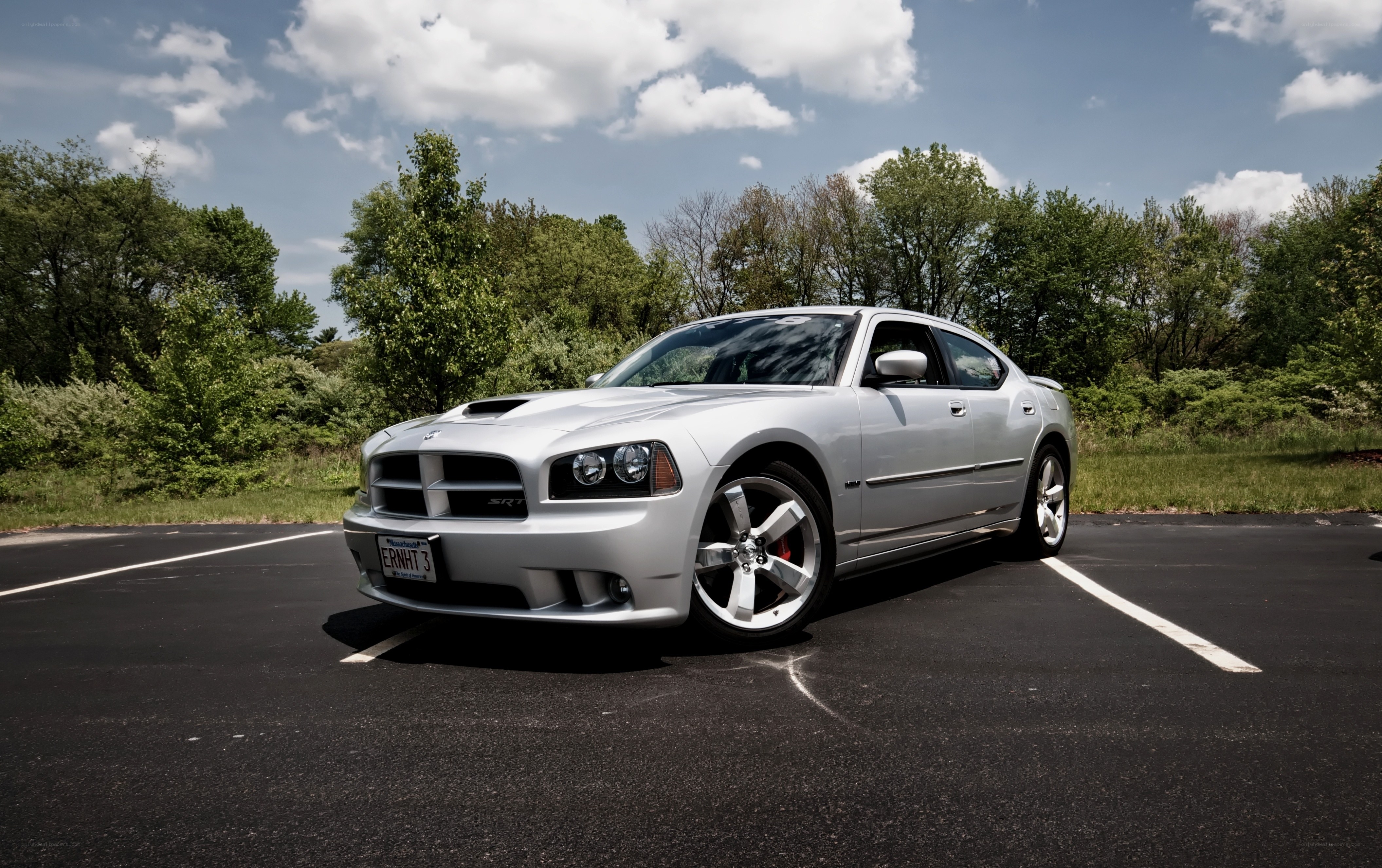 Silver Dodge Charger SRT8