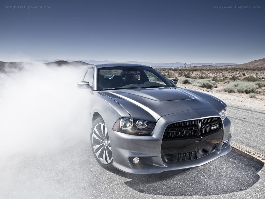 Silver Dodge Charger SRT8
