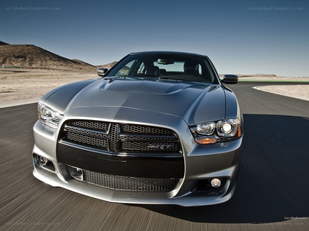 silver dodge charger srt8 on track