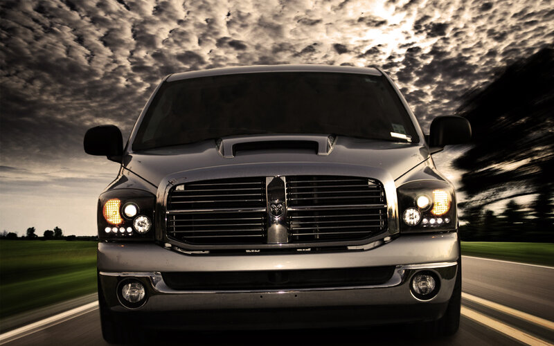 Silver Dodge Ram Truck — Gray