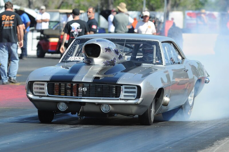 Silver Drag Racing Car — Dynamic, Afternoon