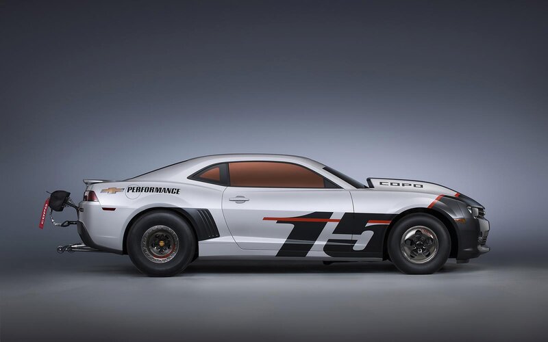 Silver Drag Racing Car — White, Dramatic