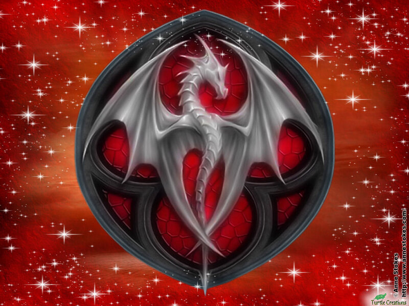 Silver Dragon Emblem — Red