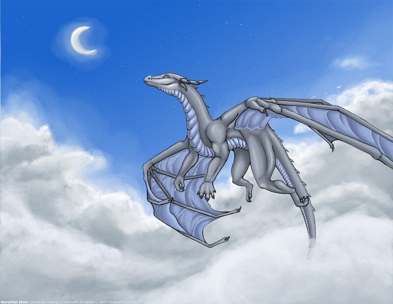 Silver Dragon Flying