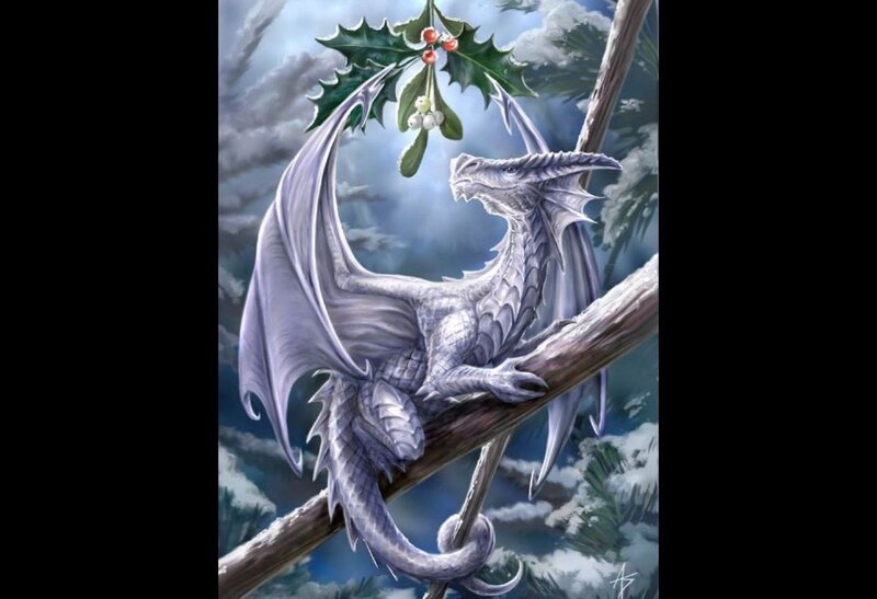Silver Dragon on Branch