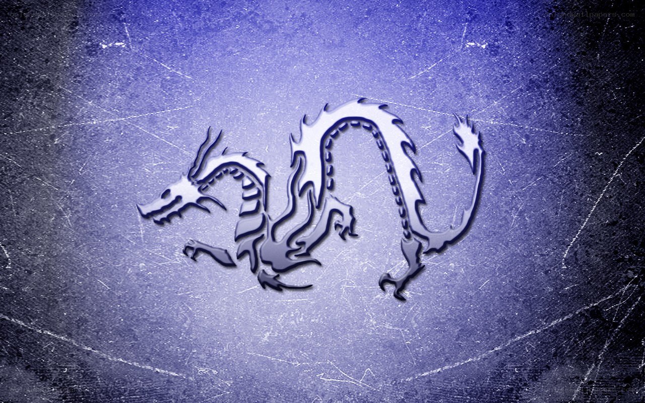 silver dragon on purple background
