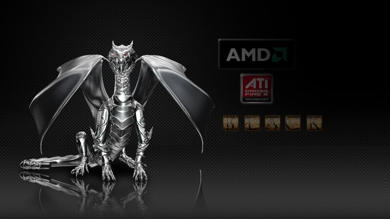 silver dragon with AMD branding