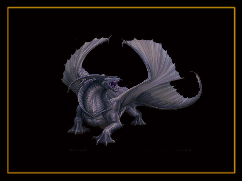 Silver Dragon with Wings