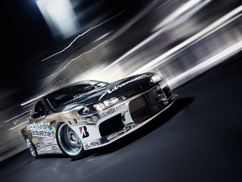 Silver Drift Car — Black, Dynamic