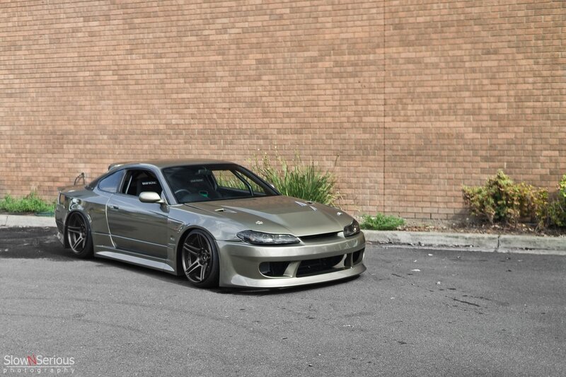 silver drift car parked
