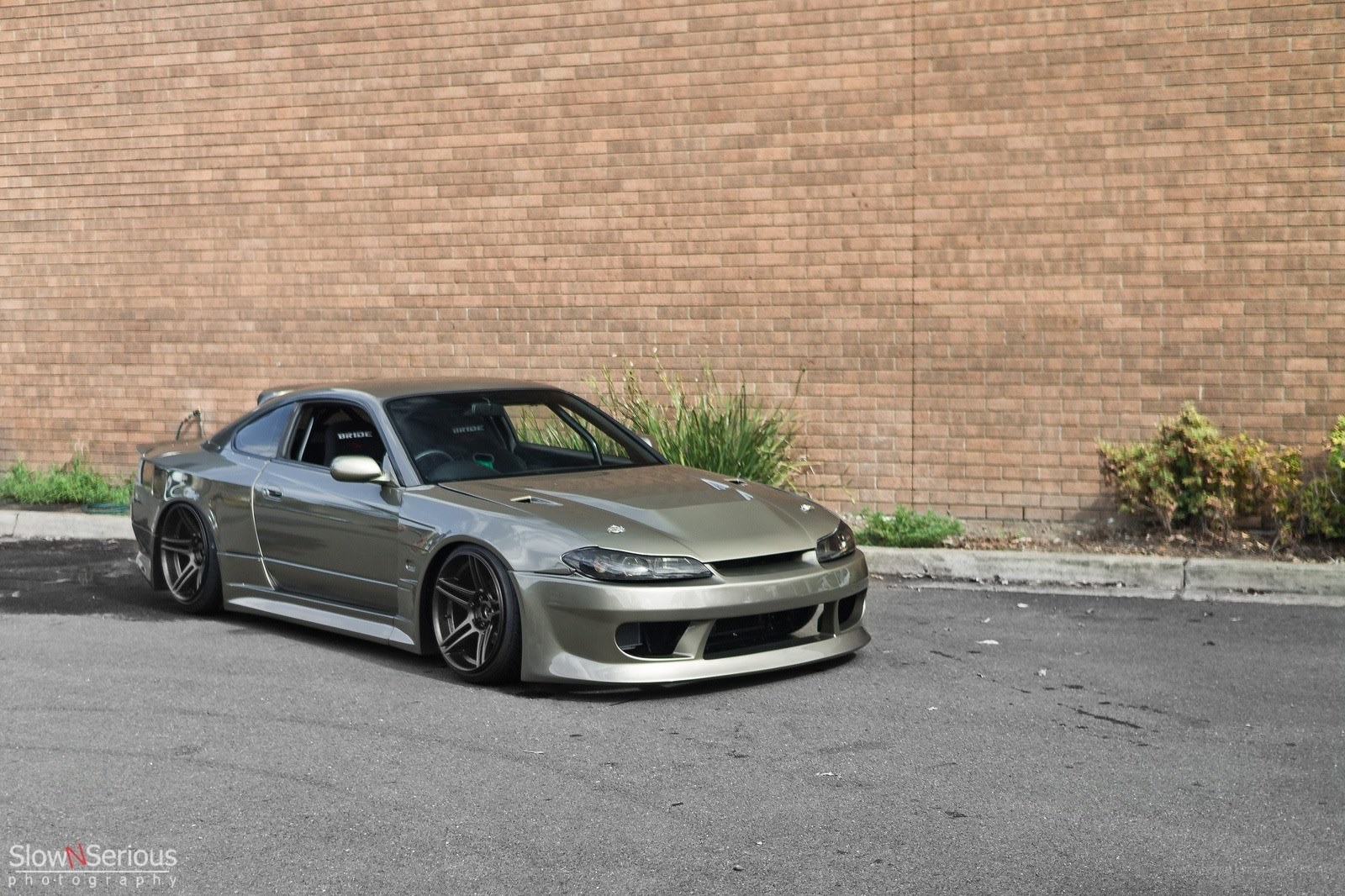 silver drift car parked