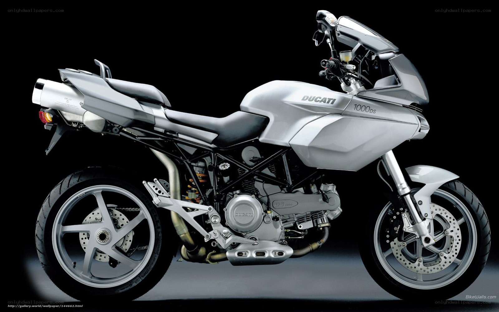 Silver Ducati 1000ds motorcycle