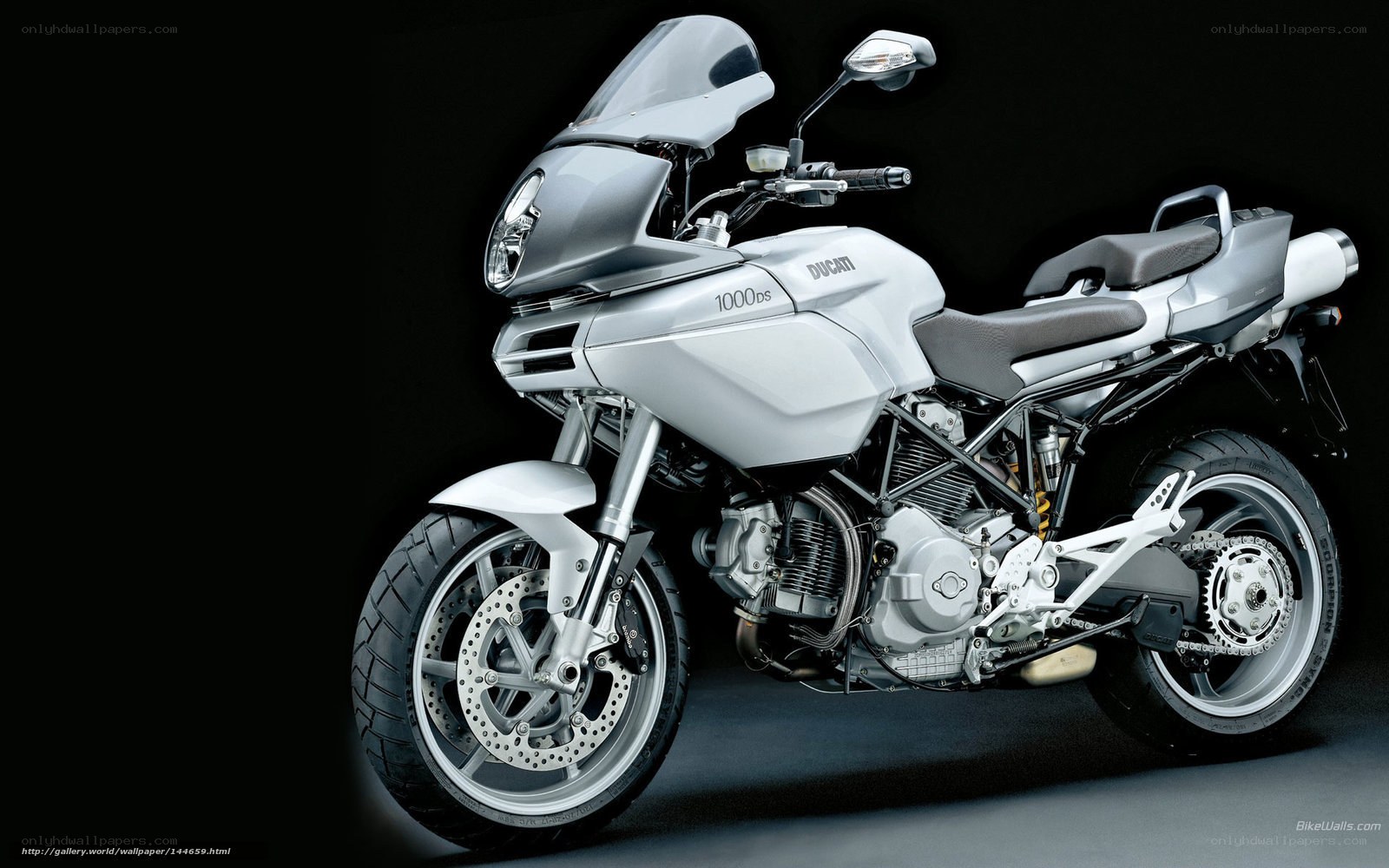 Silver Ducati 1000ds motorcycle