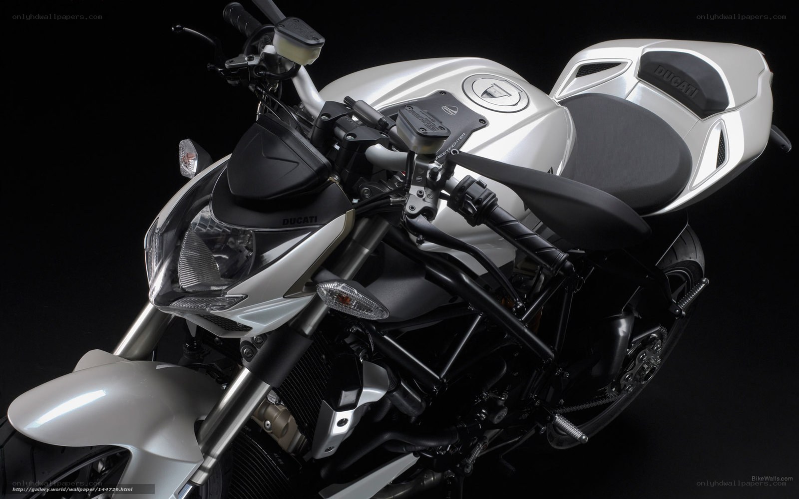 Silver Ducati motorcycle