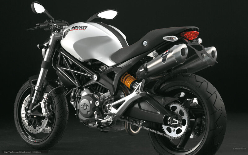Silver Ducati Motorcycle — Black, Dramatic, Photograph, Exhaust Pipes