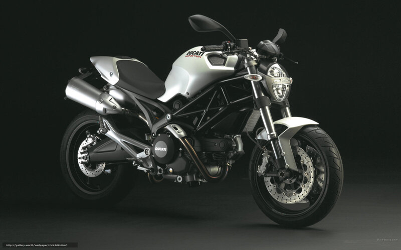 Silver Ducati Motorcycle — Black, Dramatic, Photograph, Seat