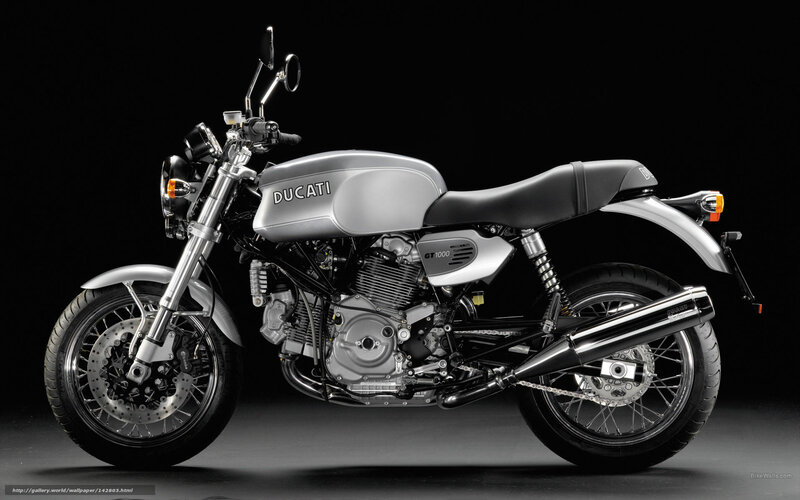Silver Ducati Motorcycle — Black, Dramatic