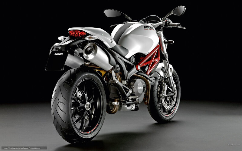 Silver Ducati Motorcycle — Dramatic, Photograph, Exhaust Pipe