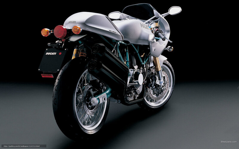 Silver Ducati Motorcycle — Dramatic, Photograph, Headlight, Exhaust