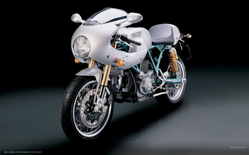 Silver Ducati Motorcycle — Dramatic, Photograph, Headlight