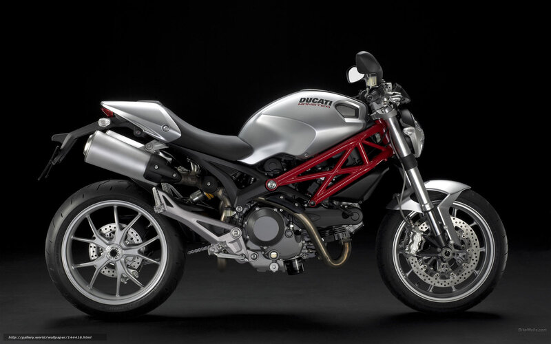 Silver Ducati Motorcycle — Dramatic