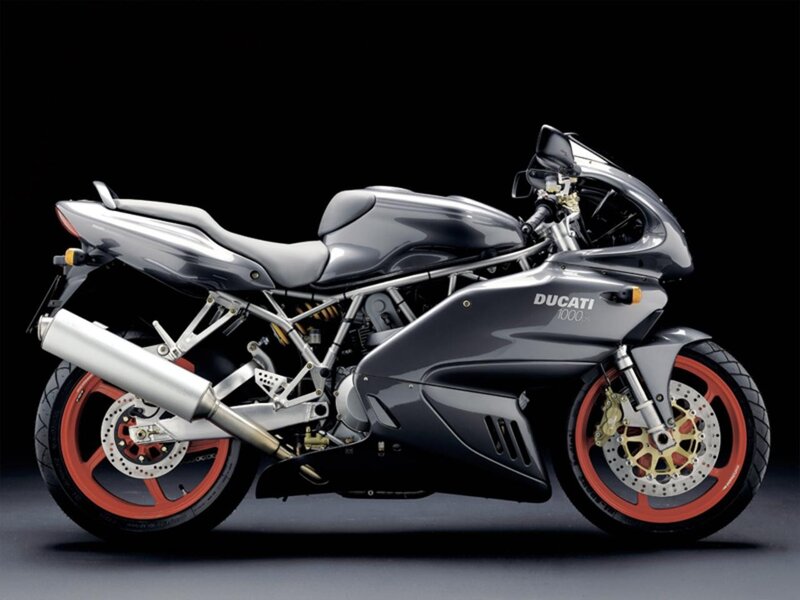Silver Ducati Motorcycle — Gray, Dramatic, Photograph