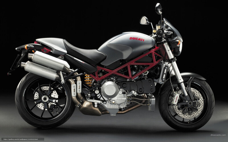 Silver Ducati Motorcycle — Gray