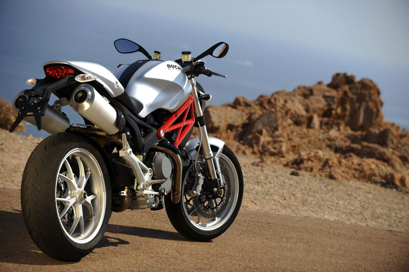 Silver Ducati Motorcycle — Serene, Afternoon