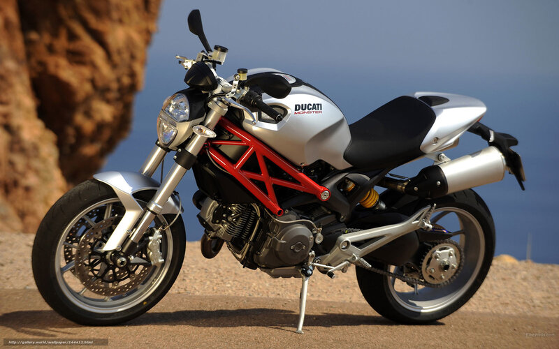Silver Ducati Motorcycle — Serene