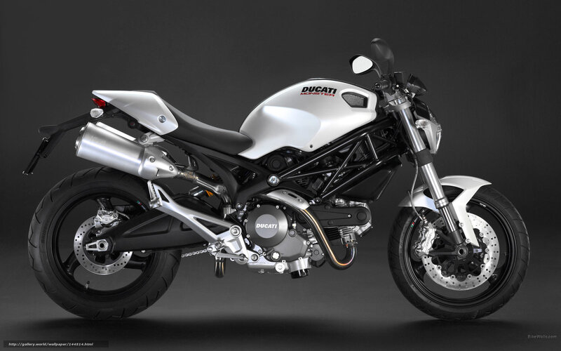 Silver Ducati Motorcycle — White, Dramatic, Photograph, Exhaust, Engine
