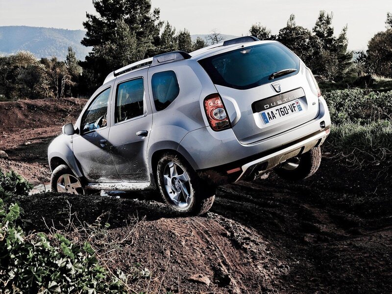 Silver Duster off-roading