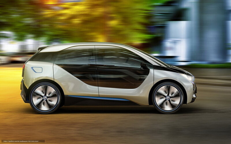 Silver Electric Car — Dynamic, Autumn, Digital Art
