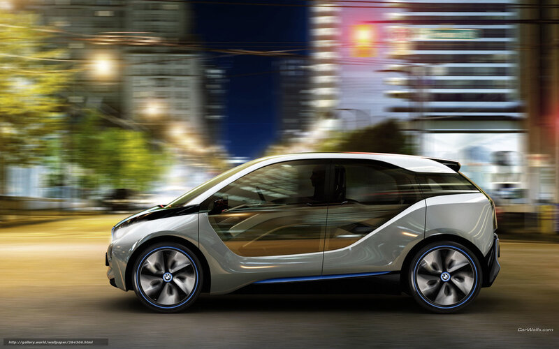 Silver Electric Car — Dynamic, Night