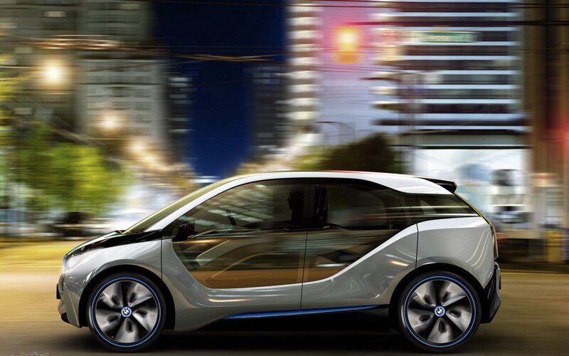 Silver Electric Car — Dynamic