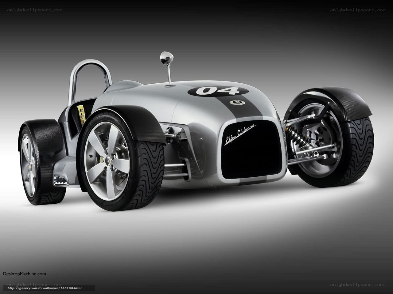 Silver Elfin Clubman race car
