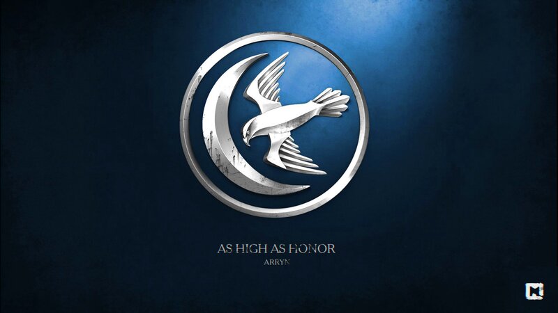 Silver Emblem on Blue