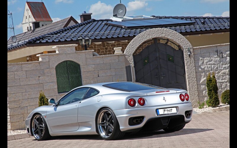 Silver Ferrari 360 parked outside