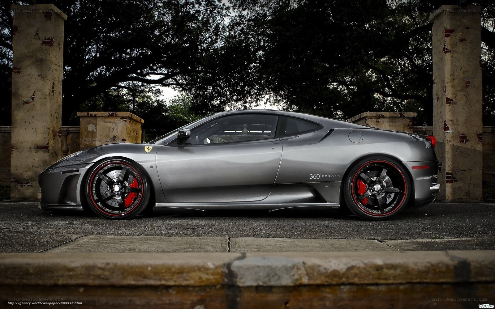 Silver Ferrari 360 sports car