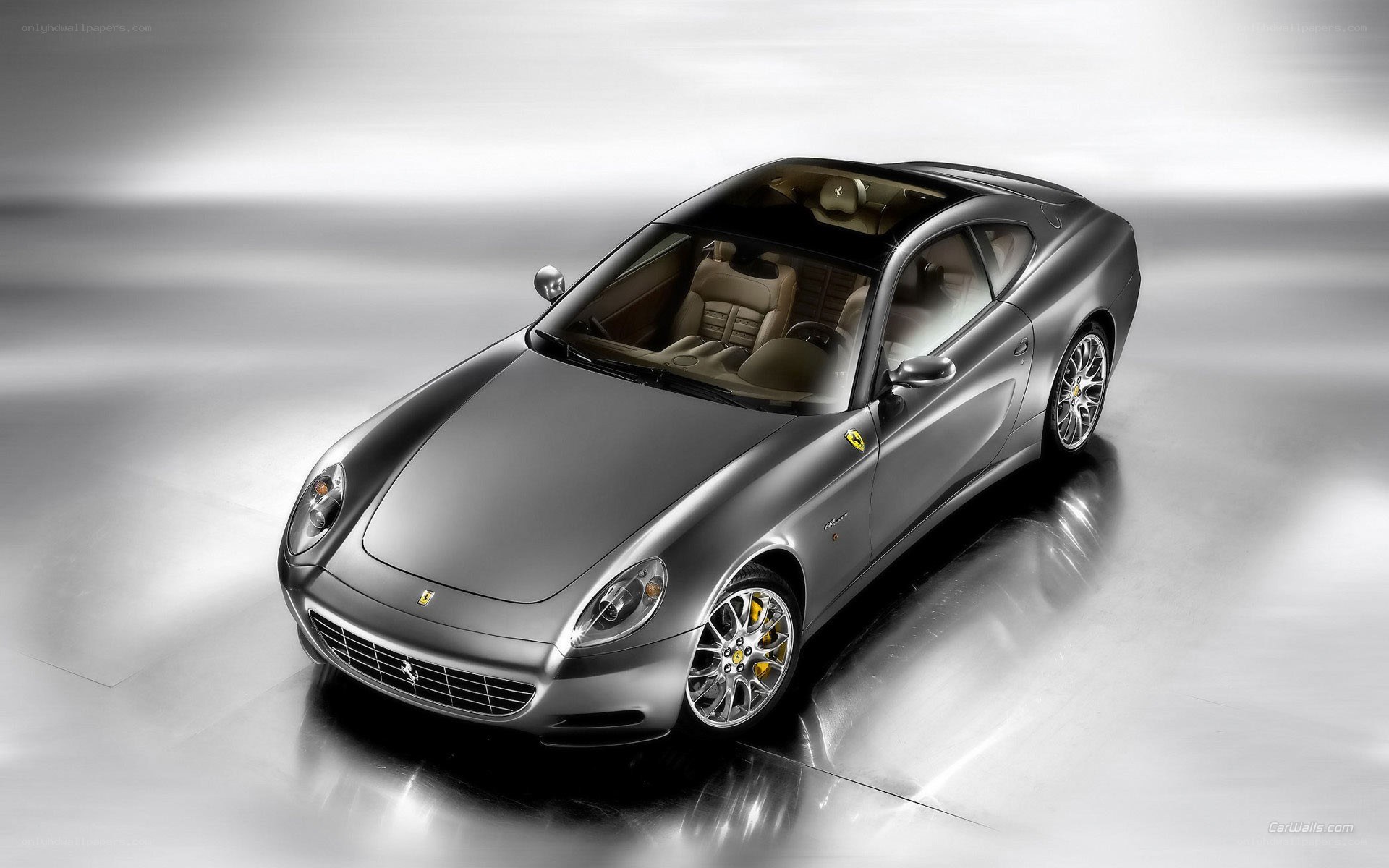 silver ferrari car