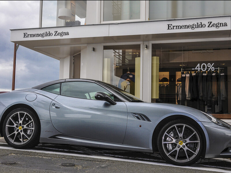 Silver Ferrari Car — Gray, Calm