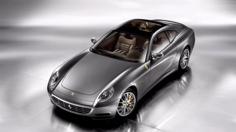 silver ferrari car