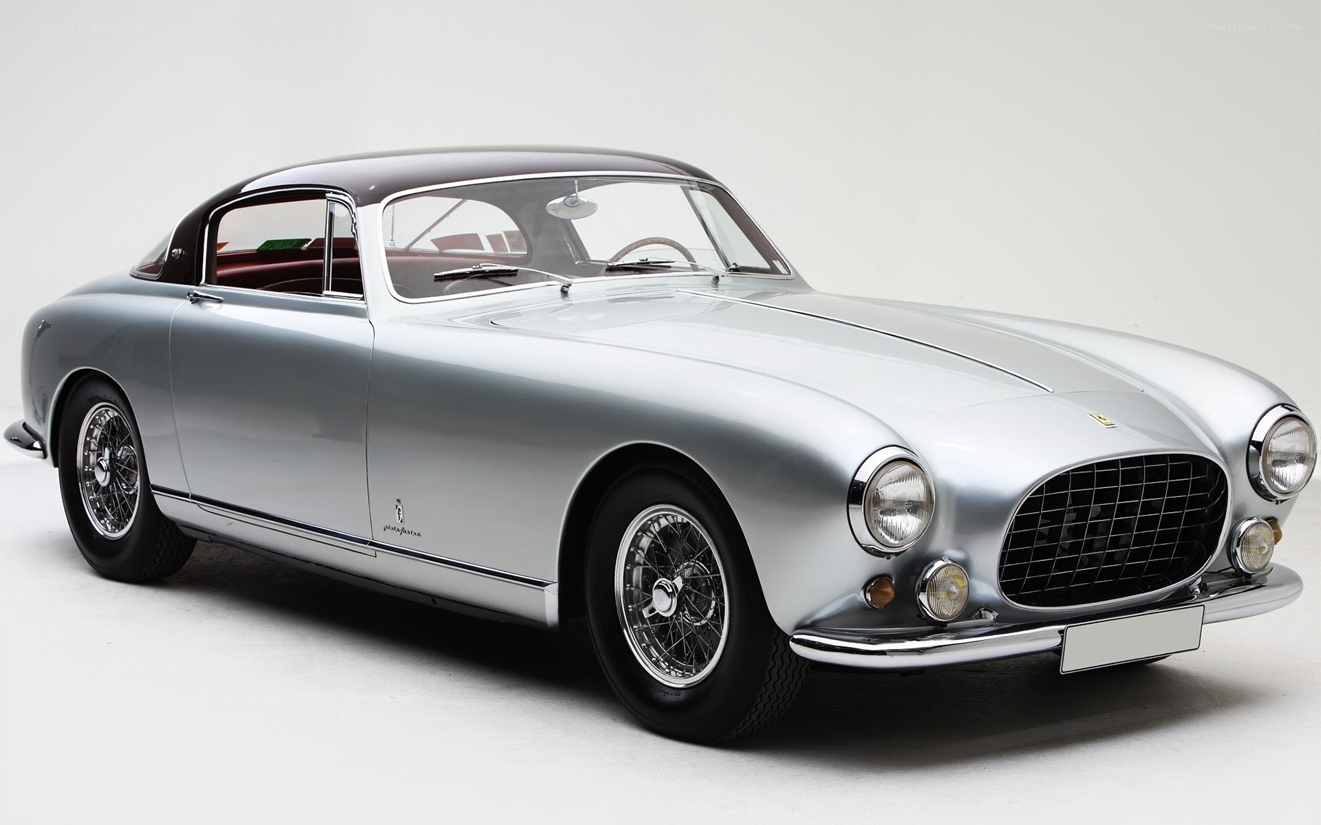 Silver Ferrari classic car