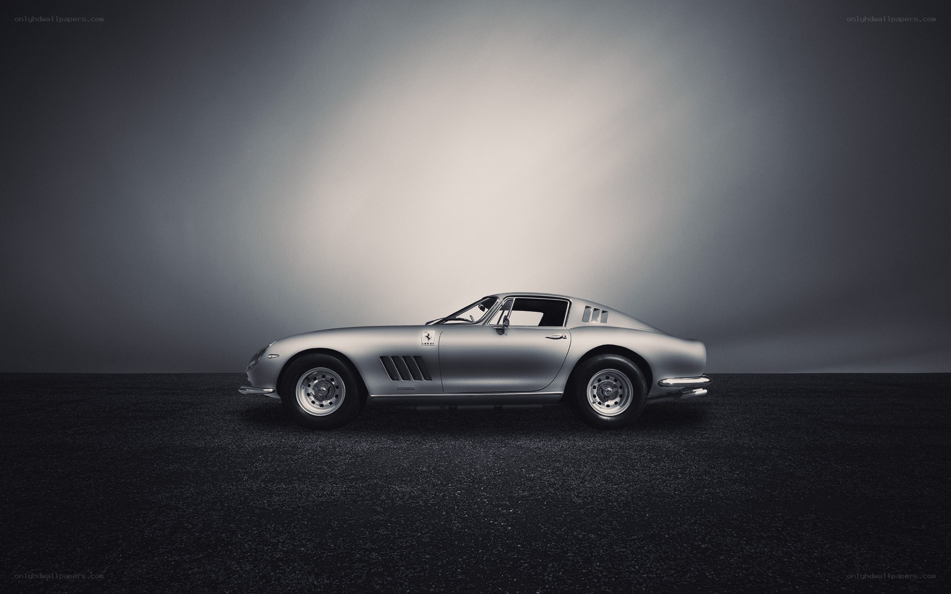 Silver Ferrari classic car