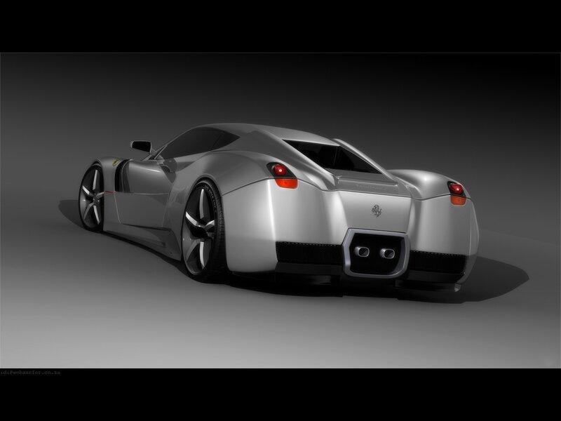 silver ferrari concept car