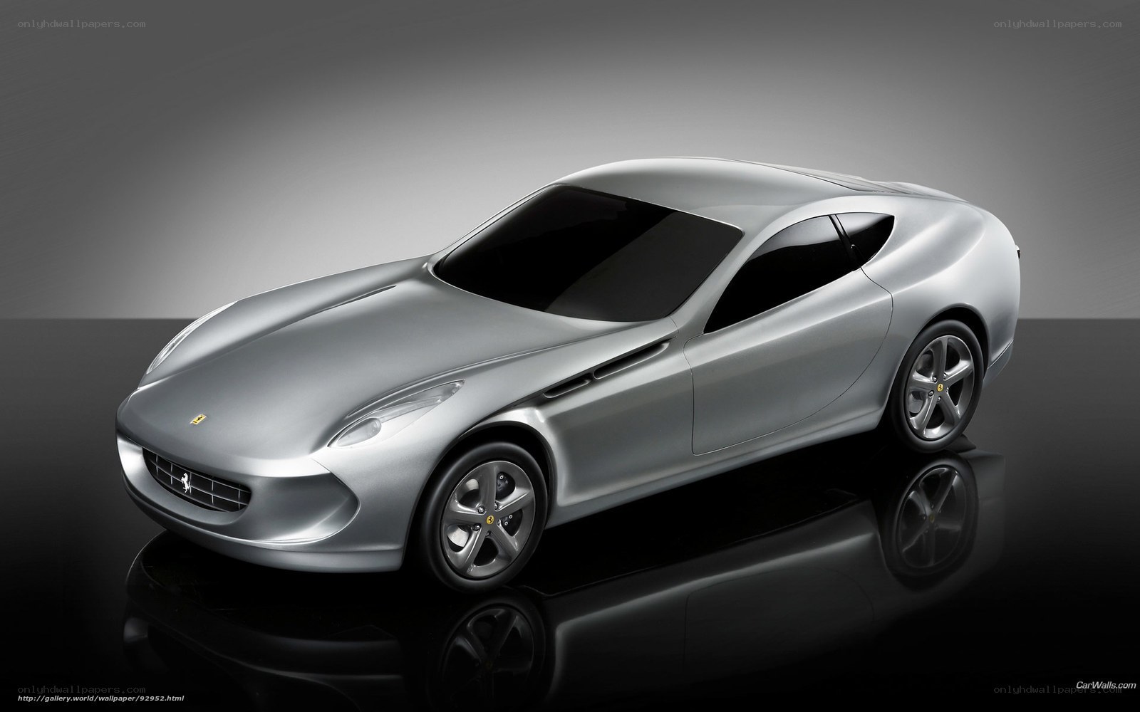 Silver Ferrari concept car