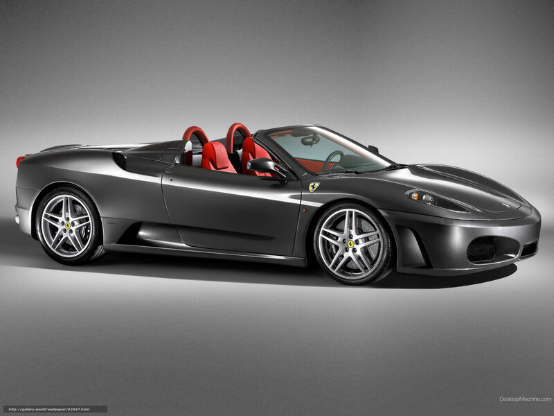 Silver Ferrari Convertible — Gray, Dramatic, Photograph